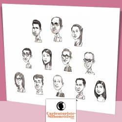 Trombinoscope Cartoon | Caricaturiste-Silhouettiste.com
